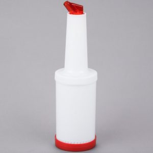 BOTE PARA MEZCLA 1LT TAPA ROJO