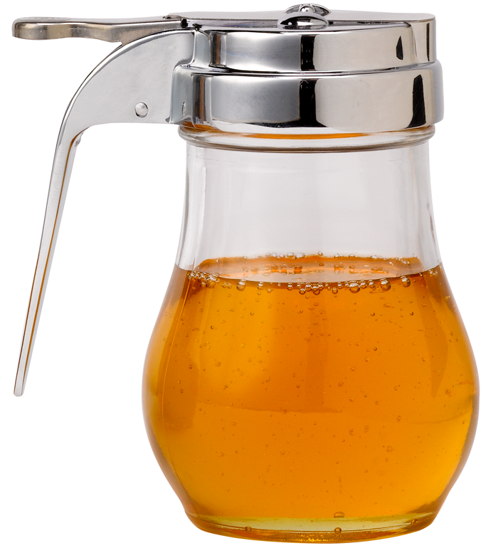 Dispensador de vidrio para miel de 14 onzas Winco - Jopco Equipos y  Productos para Hoteles y Restaurantes