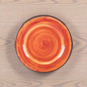 Plato Trinche de 7 Pg Naranja Fuego y Borde Cafe Mingle 5400718 Carlisle (Precio por 12 piezas)