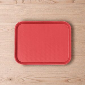 CHAROLA DE 14 X 18 PULGADAS COLOR ROJO CAMBRO (PRECIO POR 12 PIEZAS)