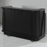 BAR PORTATIL Cambro BAR650CP110 Black Cambar 67" Portable Bar with 7-Bottle Speed Rail and Cold Plate
