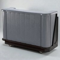 BAR PORTATIL Cambro BAR650CP420 Granite Gray and Black Cambar 67" Portable Bar with 7-Bottle Speed Rail and Cold Plate