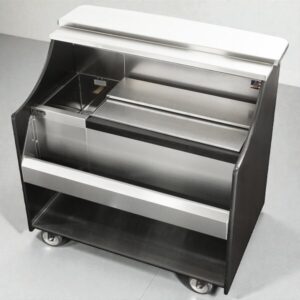 BAR PORTATIL Perlick MOBS-42TS 42" Stainless Steel Mobile Bar with Ice Chest - 120V, opciones para elegir el color de barra y costados(TIEMPO ESTIMADO DE ENTREGA DE 6 MESES)