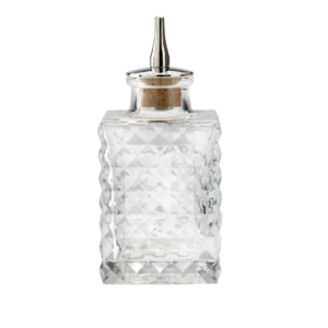 BOTELLA DE VIDRIO 3 PZ CON DOSIFICADOR CUADRADA M37171 BARFLY