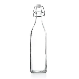 BOTELLA CON TAPON HERMETICO 8.5 OZ (250 ML) CRISTAL (PRECIO POR CAJA DE 12 PIEZAS)