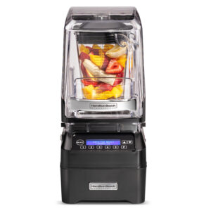 LICUADORA DE ALTO RENDIMIENTO 3 HP VASO DE 64 OZ CON CAPOTA ANTIRUIDO ECLIPSE HBH755R HAMILTON BEACH