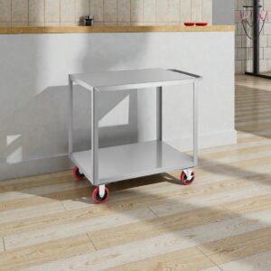 CARRO DE SERVICIO 2 REPISAS USO RUDO MATERIAL DE ACERO CON RECUBRIMIENTO CAPACIDAD DE CARGA 544 KG, MEDIDAS: 92 X 60 X 88 CMS LAVEX