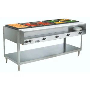 MESA CALIENTE ELECTRICA PARA 5 ENTEROS SERVEWELL, 208/240 V, CON CUBA SELLADA 38119 VOLLRATH