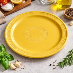 Plato Trinche 25.4 cm Capri Amarillo Citrico Ceramica (Caja con 12 piezas)