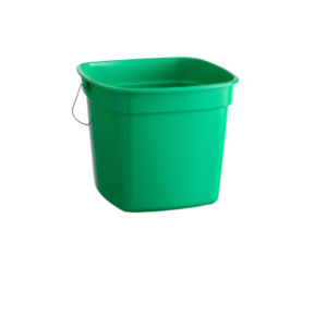 CUBETA PARA LIMPIEZA 10 QT COLOR VERDE MEDIDAS: 12 3/4 X 12 1/4 PG PG MARCA NOBLE (PRECIO POR 4 PIEZAS)