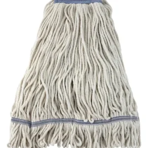 REPUESTO DE TRAPEADOR 32 OZ DE ALGODON NATURAL CON BANDA DE 5 PG COSTURAS AZULES