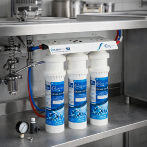 FILTRO TRIPLE PARA AGUA MAQUINA DE HIELO C Pure 54,000 GAL. DE 5 GPM