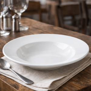 PLATO SOPERO CAPACIDAD DE 320ml (11 oz.) MARCA WORLD BLANCO BRILLANTE (CAJA CON 36 PIEZAS)