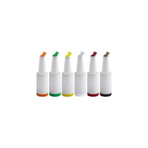 JUEGO DE BOTES PARA MEZCLA 1 QT CON 6 COLORES DIFERENTES 8032A TABLECRAFT (PRECIO POR 12 PIEZAS)