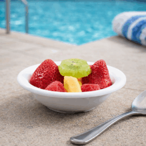 Plato Postre de Melamina 4.75 oz kingline Blanco KL80502 Carlisle (Precio por 48 piezas)