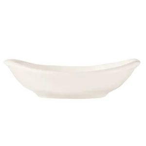 Plato Ovalado de 4 oz Blanco Brillante INF-050 Marca World (36 PIEZAS POR CAJA)