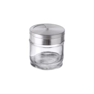Salero de 3 oz con Tapa Ajustable Cristal y Tapra de Acero HGJ3RT Tablecraft (Precio por 6 piezas)