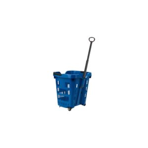 Canasta de Plastico para Supermercado Con Ruedas y Jaladera Color Azul 53.9 x 41.9 x 46.9 cm Regency (Precio por 6 piezas)