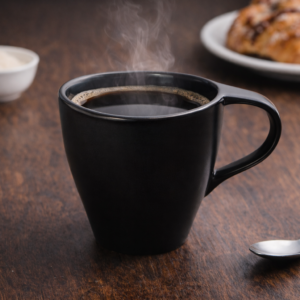 TAZA PARA CAFE NEGRO SEMI MATE 8 OZ (PRECIO POR 12 PIEZAS)