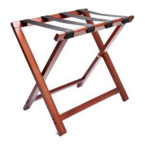 Portaequipaje Plegable de Madera Color Nuez 62.8 x 36.19 x 50.1 cm Lancaster Table & Seating