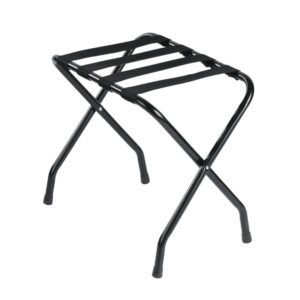 Portaequipaje Plegable de Metal Negro 67.9 x 41.9 x 52.7 cm Lancaster Table & Seating