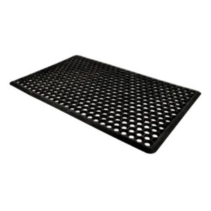 Tapete Antifatiga de Goma Negra de 90 x 300 cm con borde Biselado 1.27 cm de Grosor Choice