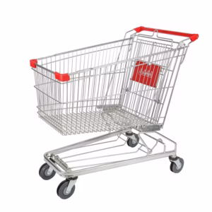 Carrito de Compras de Cupermercado de 6.3 Pies 100 x 57 x 102 Cm Cromado Capacidad 158 Kg Regency