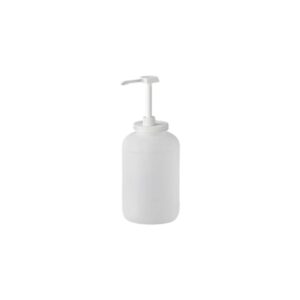 RECIPIENTE REDONDO 1 GAL (3.78 LTS) PLASTICO CON BOMBA DISPENSADORA DE 1 OZ (30 ML)