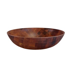 Tazon redondo de melamina terminado tipo madera para servir de 3 qt (2.8 lts) Medida de 28 x 7.2 cm (Precio por 6 piezas)  ECO11R-CK Elite Global Solutions