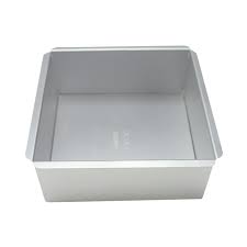 MOLDE PARA PASTEL CUADRADO 12 X 12 X 3 PG (30.4 X 30.4 X 7.62 CM) ALUMINIO ATECO