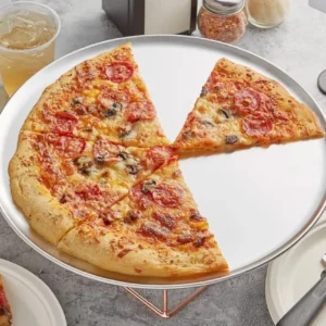 CHAROLA ALUMINIO REDONDA DE 16 PG PARA PIZZA BORDE COUPE (PRECIO POR 12 PIEZAS)