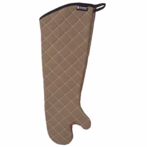 GUANTES PARA HORNO 24 PG DE ALTA TEMPERATURA DE NEOPRENO COLOR BEIGE HASTA 232 GRADOS CELCIUS (2 PIEZAS)