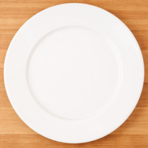 PLATO PANERO DE 18.1 CMS MARCA ECOR COLOR HUESO (CAJA CON 36 PIEZAS)