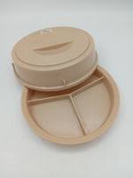PLATO DE 3 DIVISIONES CON TAPA BEIGE HK93CW133 PLASTICO CAMWAR TERMICO CAMBRO (PRECIO POR 6 PIEZAS)
