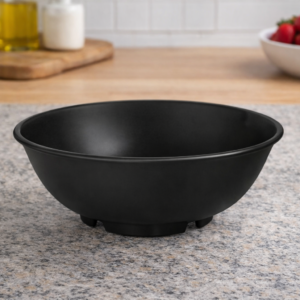 PLATO BOWL 32 OZ MELAMINA NEGRA ELEGANCE MARCA GET (PRECIO POR 12 PIEZAS)