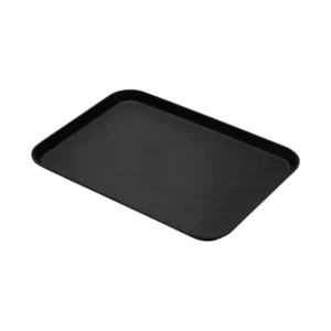 CHAROLA RECTANGULAR ANTIDERRAPANTE 14 X 18 PG POLIPROPILENO RIGIDO NEGRA CHOICE (PRECIO POR 12 PIEZAS)