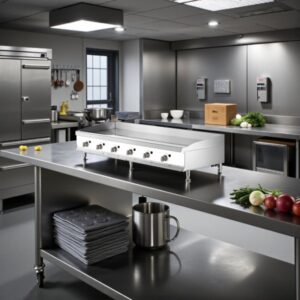 Plancha para Sobre Poner GTU-CPG-72-L Ultra Series de 6 quemadores de propano li­quido cromada Medida General: 72 X 30 X 16 PG Grosor de Placa 3/4 pg 180,000 BTU
