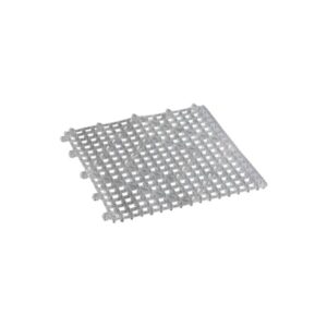 TAPETE PLASTICO ESCURRIDOR PARA BARRA 30X30 CM PARA ENSAMBLAR TRANSPARENTE (PRECIO POR 12 PIEZAS)