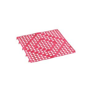 TAPETE PLASTICO ESCURRIDOR PARA BARRA 30X30 CM PARA ENSAMBLAR ROJO CHOICE
