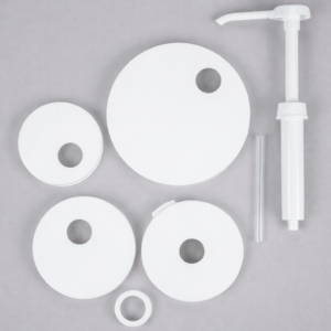 BOMBA PARA DISPENSADOR 1 OZ DE CONDIMENTOS CON 5 TAPAS ADAPTADORAS CHOICE