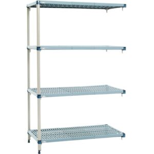 ESTANTE ESQUINERO PARA ADAPTAR DE 18 X 48 X 69 PG DE 4 ENTREPANOS DE SOLO POLIMERO METROMAX-Q AQ356G3 METRO