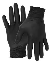 Guante Desechable de Nitrilo Espesor 3 Mil. Color Negro Tallas s, m, l y xl (precio por 100 piezas)