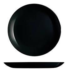 PLATO DE MELAMINA EXTENDIDO IRREGULAR 7 PG/17.78CM RIVER STONE NEGRO MATE (PRECIO POR 12 PIEZAS) GET