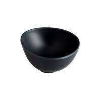 PLATO DE MELAMINA REDONDO BOWL IRREGULAR 12 OZ (6 1/2 PG/16.51CM) RIVER STONE NEGRO MATE (PRECIO POR 12 PIEZAS) GET