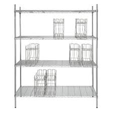 Estante de 24 x 60 Cromado con Postes de 74 7 Racks para Latas