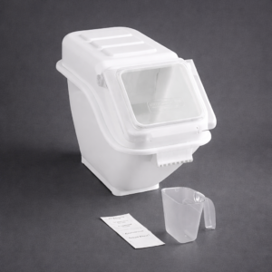 CAJA PARA INGREDIENTES Y GRANOS DE 6.3 GALONES (22.7 LTS)  CON CUCHARON Y ETIQUETAS BAKERS MARK