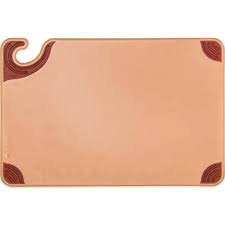 Tabla de Corte de CBG182412BR Saf-T-Grip 24 x 18 x 1/2 Cafe con gancho