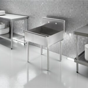 FREGADERO PARA LAVADO DE TRAPEADORES 53 X 61 X 20 CM EN ACERO INOXIDABLE TIPO 304 REGENCY