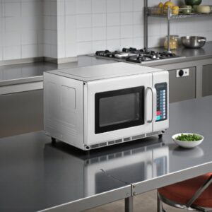 Horno de Microondas Solwave de Acero Inoxidable Comercial con Control de botones - 208/240V, 2,100W, 150 usos diarios