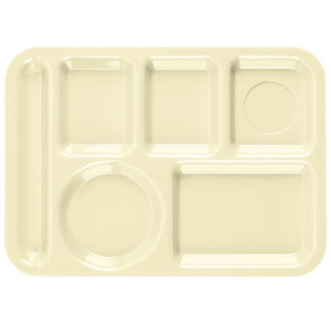 Charola de 6 Divisiones 10 x 14 pg Carlisle con compartimento redondo de Polipropileno color beige